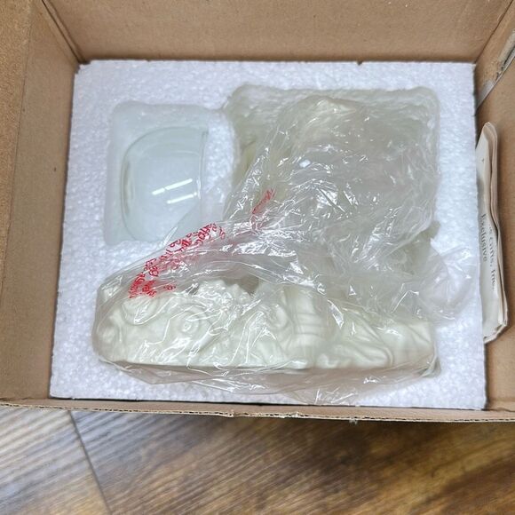 Partylite Ariana Fairy Angel Cream Bisque Tealight Votive Candle Holder w/ Glass - Picture 8 of 8